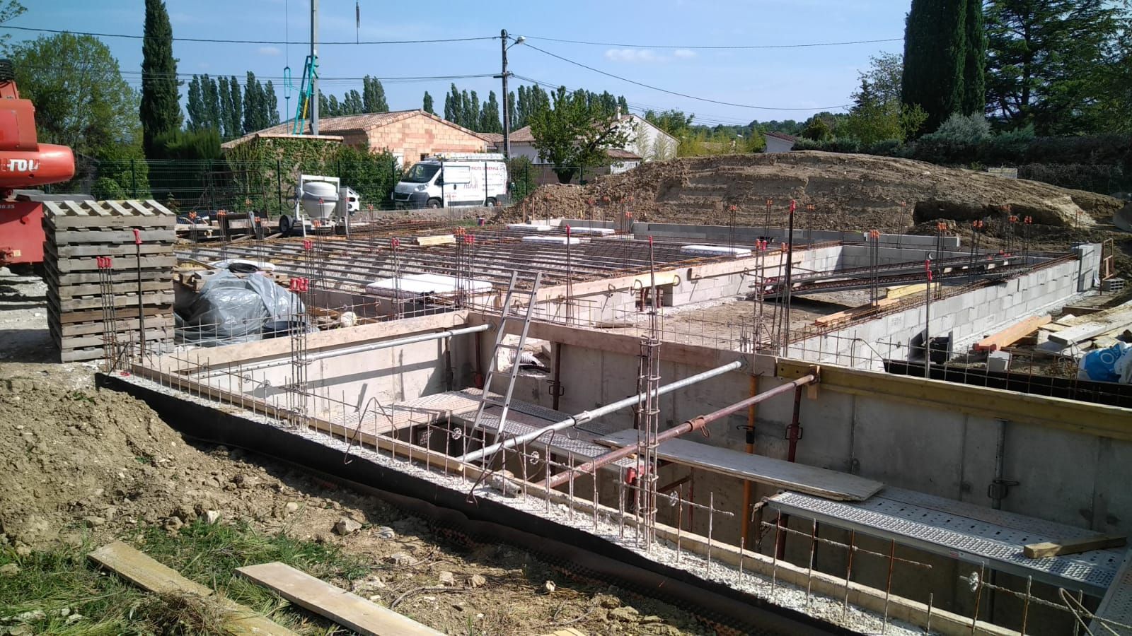 Fondations et vide sanitaire d'une construction neuve à Montélimar